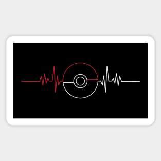 Electrocardiogram monster ball Sticker